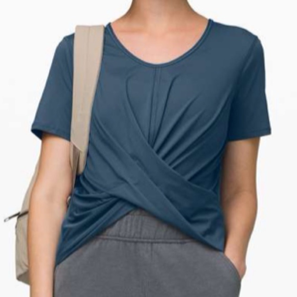 Lululemon Do the Daily Short Sleeve - Code Blue